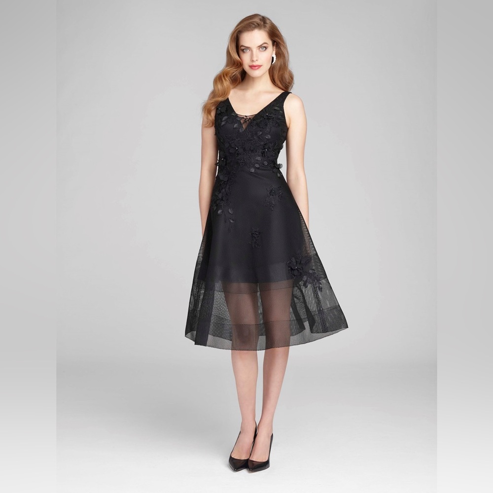 NWT Rickie Freeman for Teri Jon Black Dress